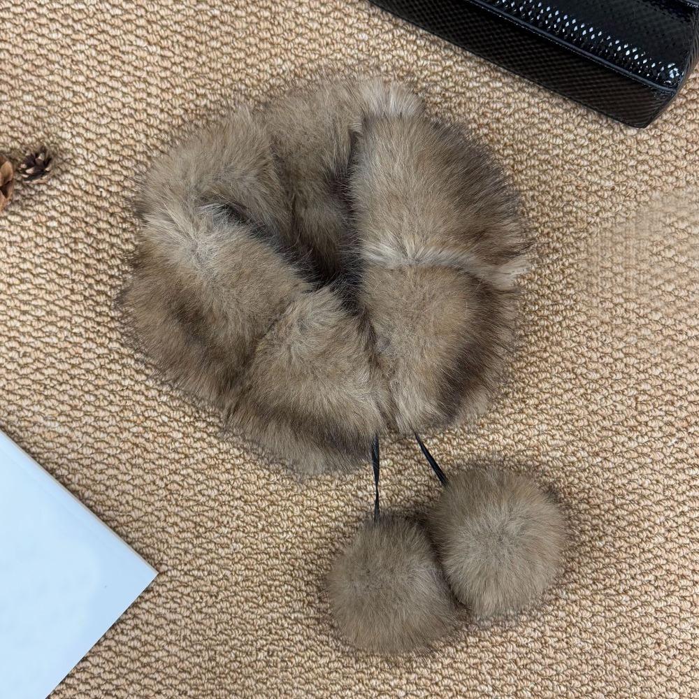 Faux Fur Fur Collar Scarf Soft Plush Fur Collar Shawl Gifts Plush Collar Scarf Winter Outfits