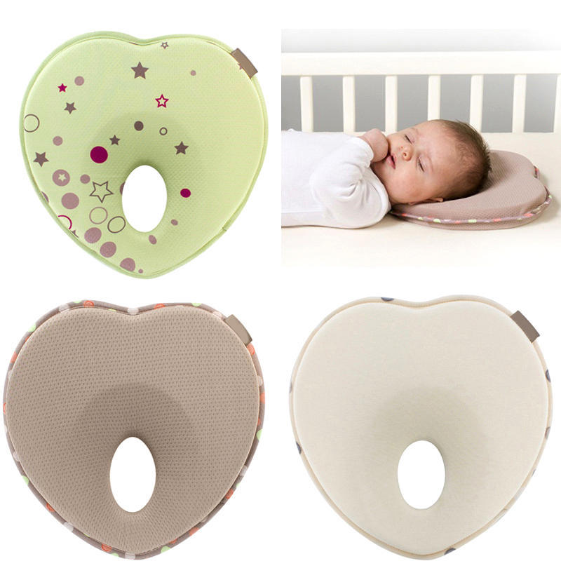 Baby Pillow Soft Memory Foam Newborn Baby Infant Head-Shaping Pillow Head Positioner Neck Support Prevent Flat Head 0-12 Months Universal in Crib,Bed,and Pushchair
