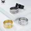European Starry Sky Diamond Titanium Steel Women's Stackable Midi Ring - Fashionable, High-End Hand Jewelry