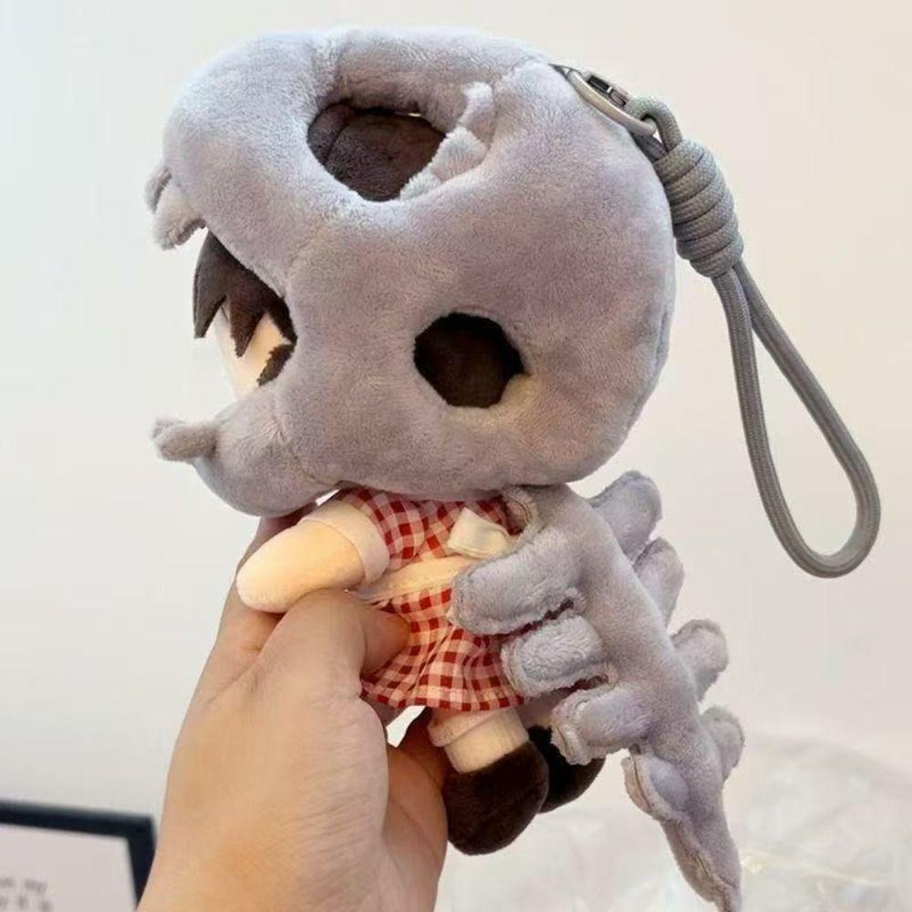 Grey / Pink Dinosaur Skeleton Doll Hat With Lanyard Cotton Doll Clothes Doll Collectors