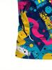 Men'S Short-Sleeve Polo Shirt - Flat Digital Print Pattern - No Texture - Stylish And Easy Short Sleeves, Buttoned, Casual Collared Polo Shirt,