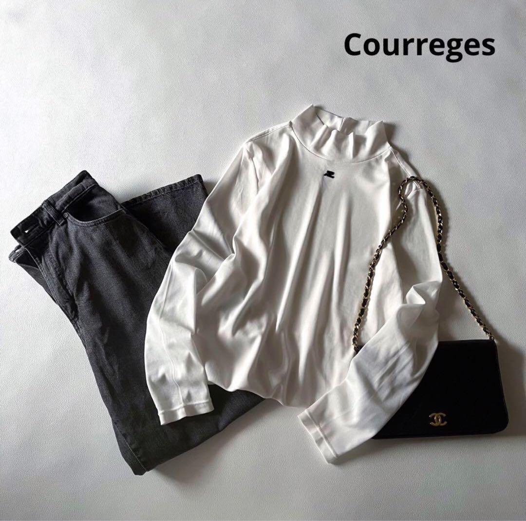 

[Б/У] a1396. Топ-сетка Courrèges с высоким воротом и одним акцентом