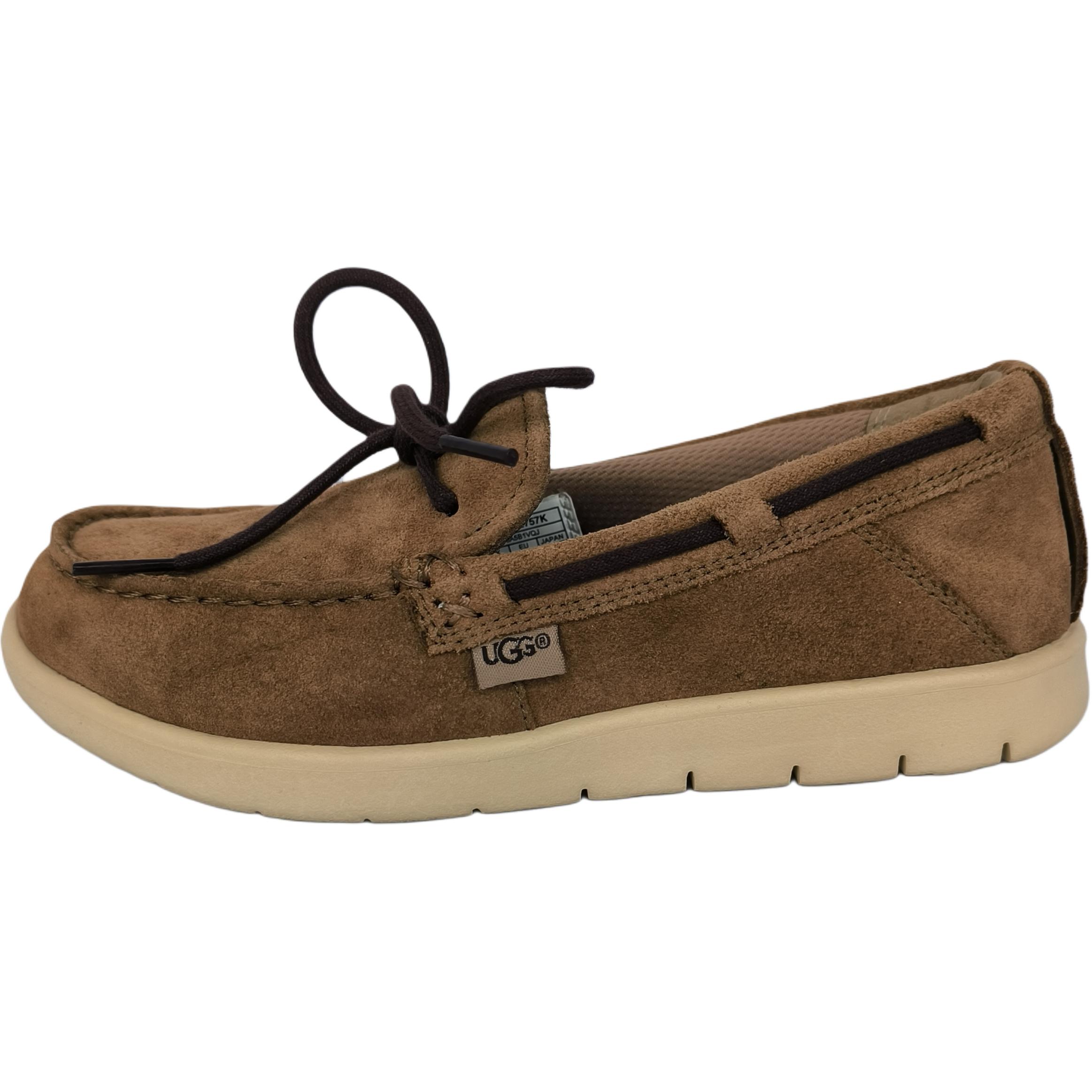 UGG Beach Moc Comfortable Versatile Low-Top Casual Shoes Kids sneakers Brown 1102757K-CHE 35