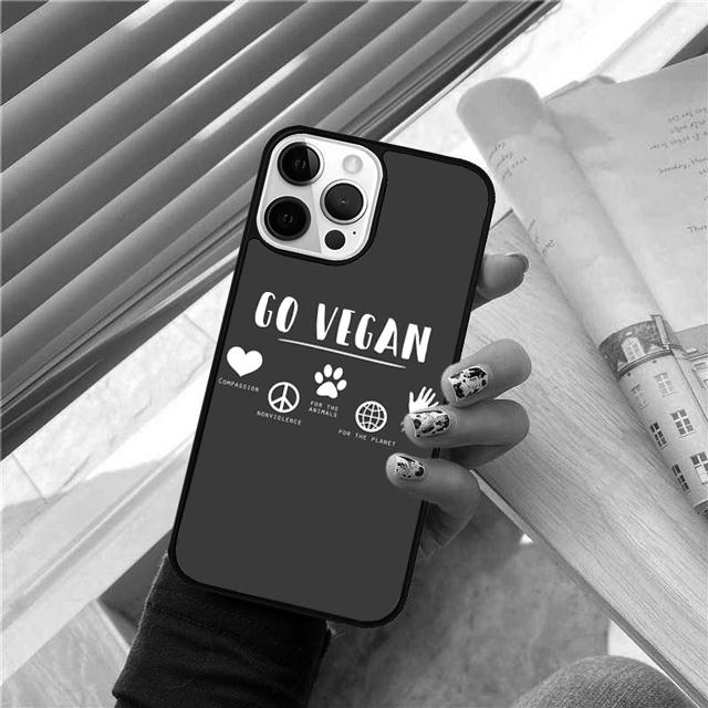 

Love Animal Vegan Quotes Phone Case Cover For iPhone 17 Air 15 16 14 13 12 Pro Max 11 Pro Max Plus Coque Shell iPhone 16e