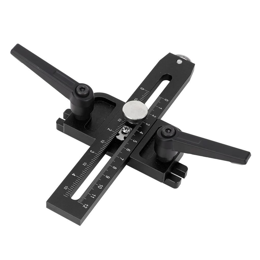 Table Saw Jig with Roller Dual Scale Woodworking Thin Ripping Locator Fits for 3Celsius4x3Celsius8 3Celsius8x1Celsius4 Inch T Slot