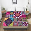 Home Textile 3D Printed Bohemian Pattern Fitted Sheet Mattress Cover Elastic Band Bed Sheet Pad Bedding
