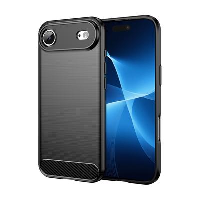 For iPhone 17 Air Case with Tempered Glass WANLONFENG LS Series Brushed Texture TPU Phone Cover