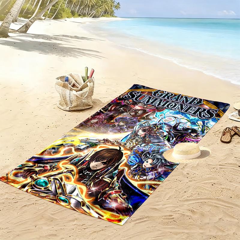 Grand Summoners Print Beach Towel, Large Soft Quick Dry Towel for Beach Camping Swimming