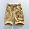 Summer Shorts for Man Japanese Style Short Cargo Pants Pure Cotton Men's Shorts Baggy Fifth Pants with Waist Belt