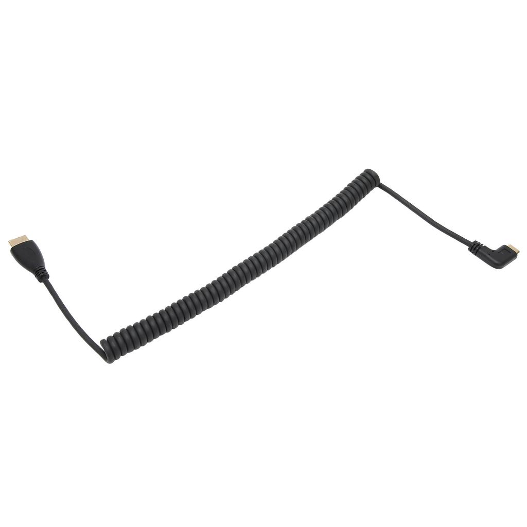 90 Grad HD Multimedia Interface Stecker auf Stecker A auf C Verlängerungskabel Spiralkabel für Computer TV PS4