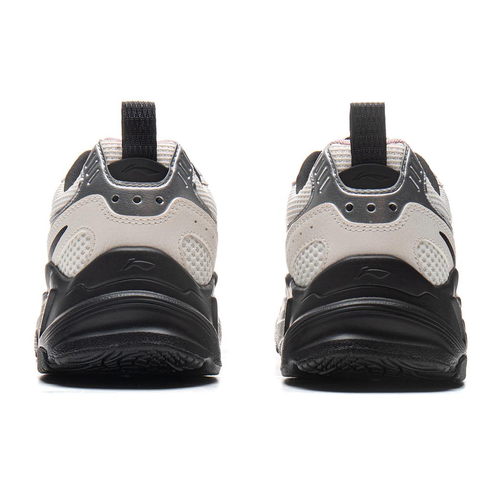 New LiNing Meteor 2K Cushioning, Slip Resistant, And Abrasion Resistant Low Top Casual Running Shoes Women's Black White AGCU358-3