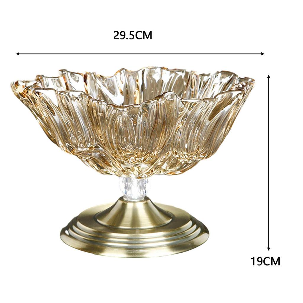 Fruit Plate Salad Plates Decorative Glass Bowl for Bread Cupcake Style C
