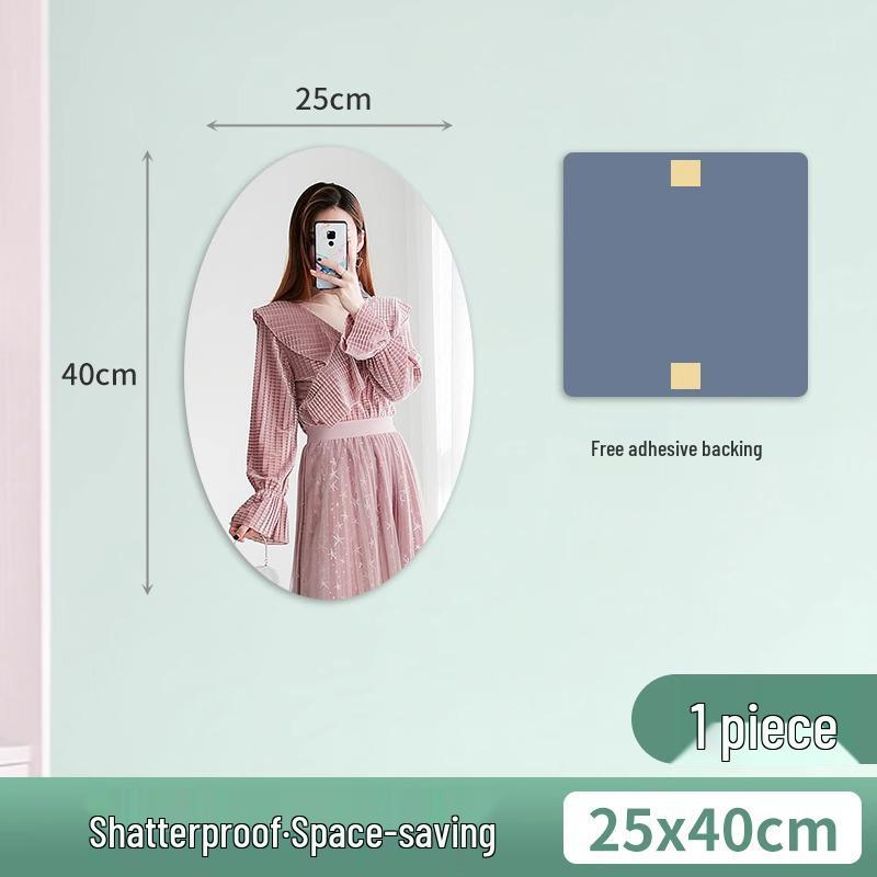 Ganzkörper Acryl Spiegel Wandaufkleber: HD Selbstklebend für Badezimmer- oder Schranktür.