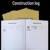 Thickened A4 Construction Supervision Log & Checkbook