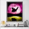 Disney Diamond Painting Dumbo Moonlit Silhouette Theme Illustration 5D Full Diamond Art Mosaic DIY Embroidery Cartoon Wall Decoration