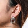 EManco Vintage Texture 18K Gold Plated Stainless Steel Hoop Earrings Women Geometric Circle Twist Fashion Jewelry