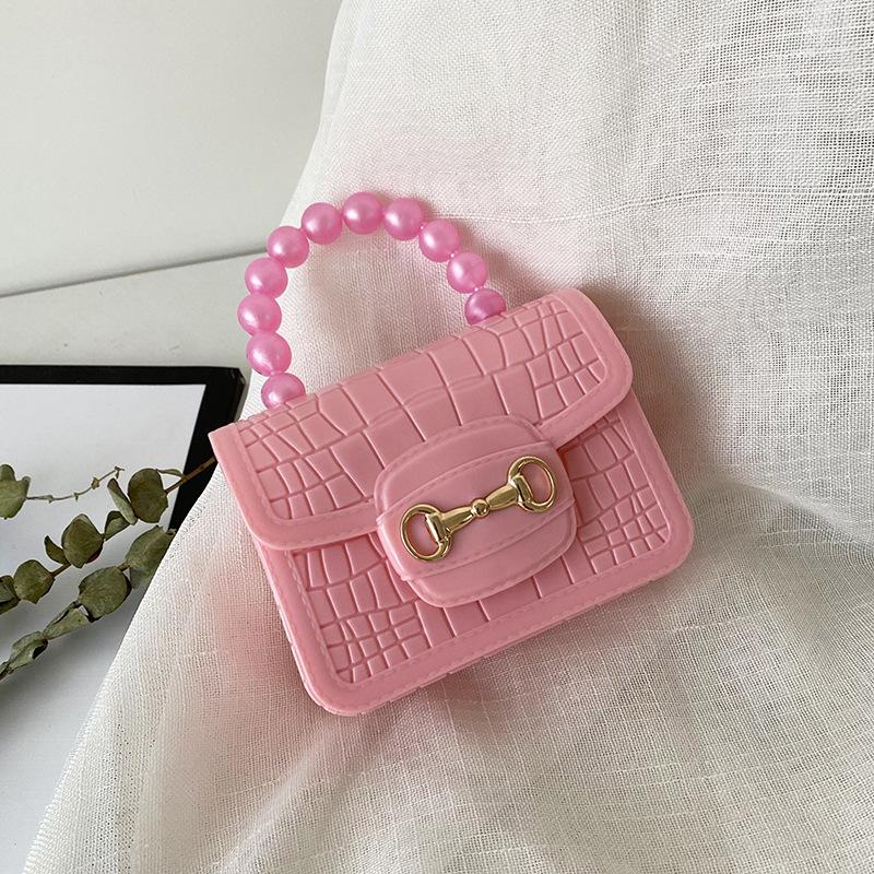 Pearl stone pattern jelly bag versatile lock women's bag