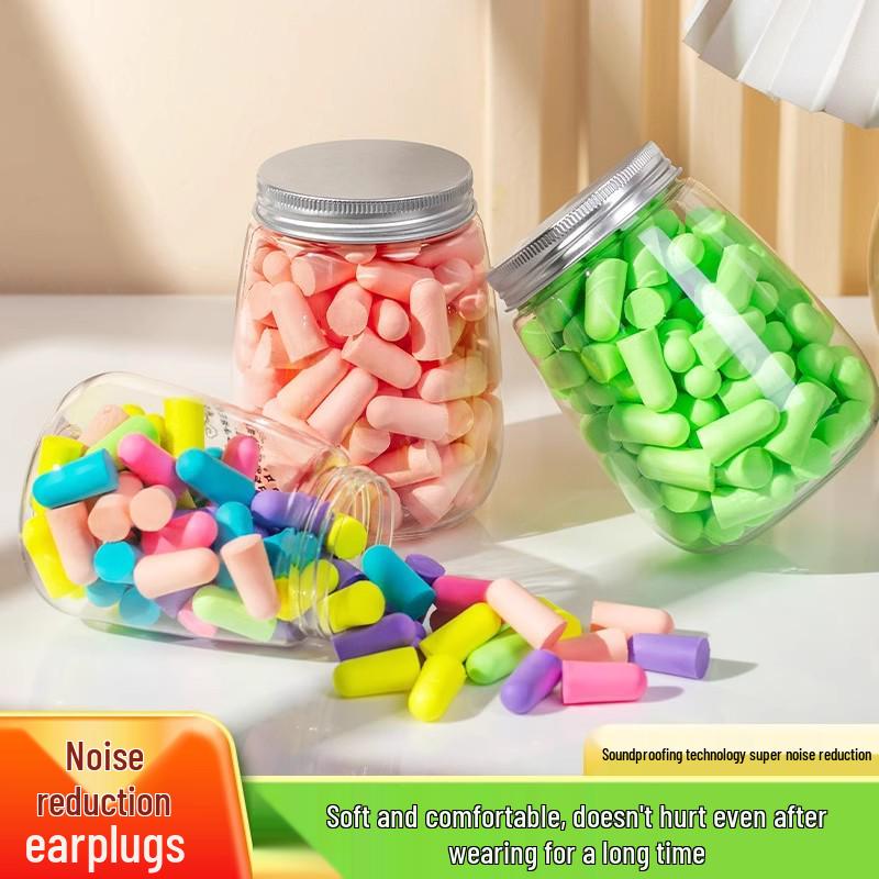 Memory Foam Sleep Noise Reduction Earplugs - Soundproof, Slow Rebound for Dormitory Use