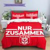 Hallescher FC Pattern Bedding,Quilt Set Quilt Cover Pillowcase Home Birthday Gift(1 * Duvet Cover + 2 * Pillowcase, Without Core)