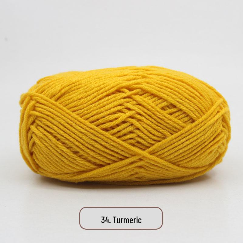 5-Strand Milk Cotton Yarn Scarf & Hand-Knitted Hat Yarn - Baby Soft, Medium Thickness, Free Shipping