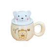 Mug with Lid Spoon Cute Little Bear Mug with Good Looks Girl with A Heart Drink Water Cup To Give Girls Birthday Gift