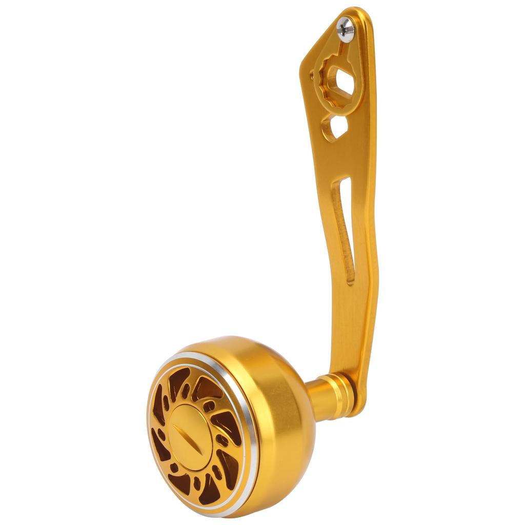 Fishing Reel Handle Grip Aluminum Alloy Baitcasting Reel Rocker Arm Replacement 8x5mmB Type Gold