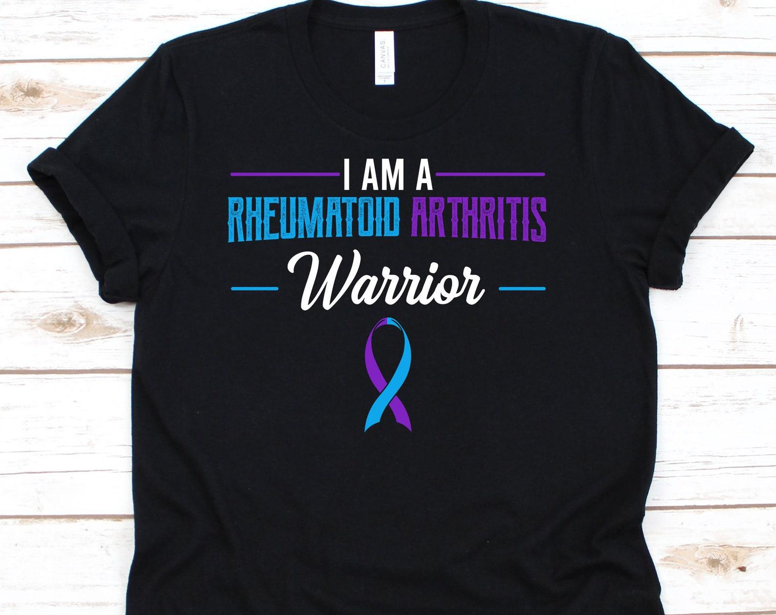 I Am A Rheumatoid Arthritis Warrior Shirt, Awareness Gift For Rheumatoid Arthritis Warrior Fighter Survivor, Arthritis Ribbon Tshirt S