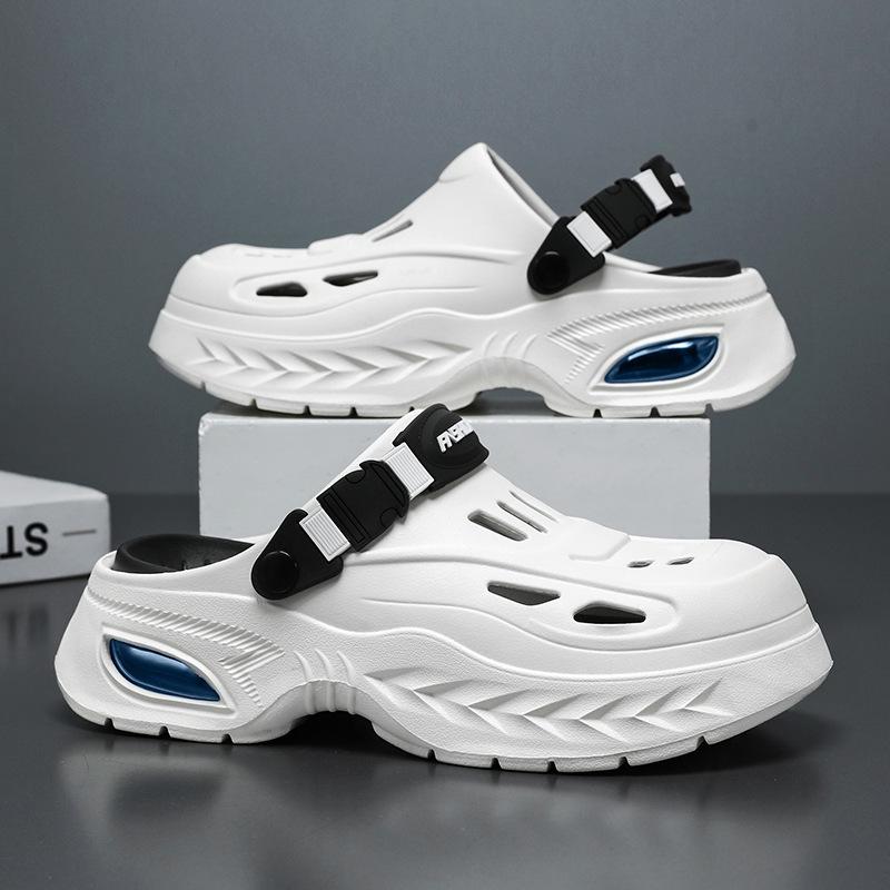 Herren EVA Sommer-Schlupf-Sandalen: Dicke Sohle, für drinnen und den Strand geeignet