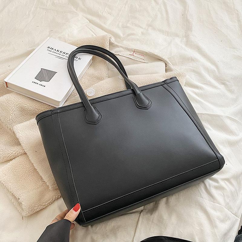 PU Große Kapazität Tragetasche Neue Damen Retro Kontrastfarbe Reißverschluss Textur Handtasche Vielseitige Pendeltasche Einfache Schultertaschen
