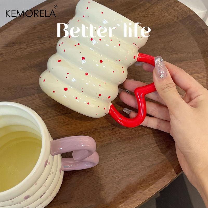 1PCS Caterpillar Ceramic Cup Mug High Color Value Coffee Cup Household Breakfast Cup Milk Coffee Tea Fruit Juice Oat Water Cup