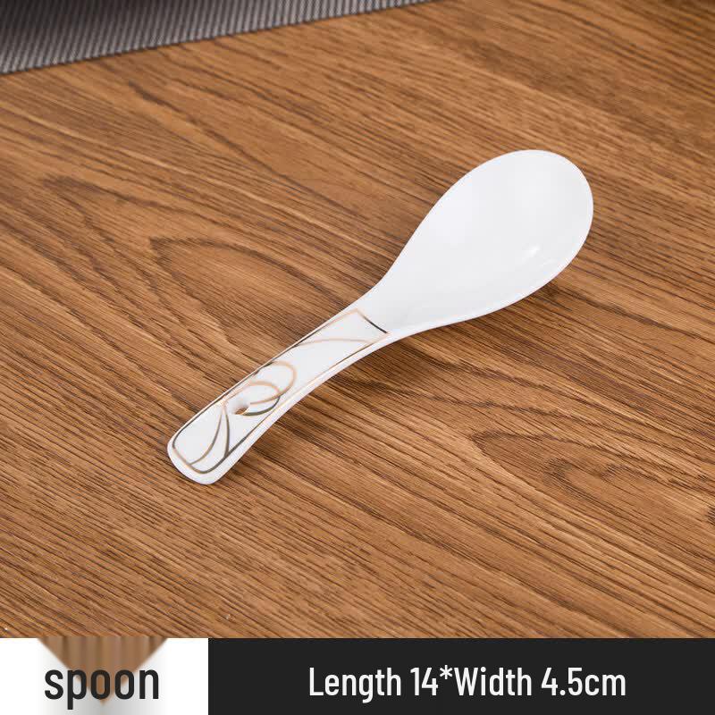Diruien Gold Rim Ceramic Tableware Collection