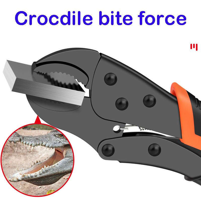 7/9/10" Multi-Function Locking Pliers Round/Straight Mooth Pipe Wrench Universal Pressure Pliers Strong Clamp Tool Hand Tools High Quality