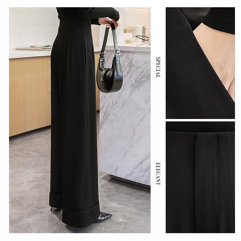 Sisber Women's High-Waist Wide-Leg Commuter Pants