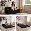 Folding Sofa Bed Black 120 x 60 x 49 cm Fabric