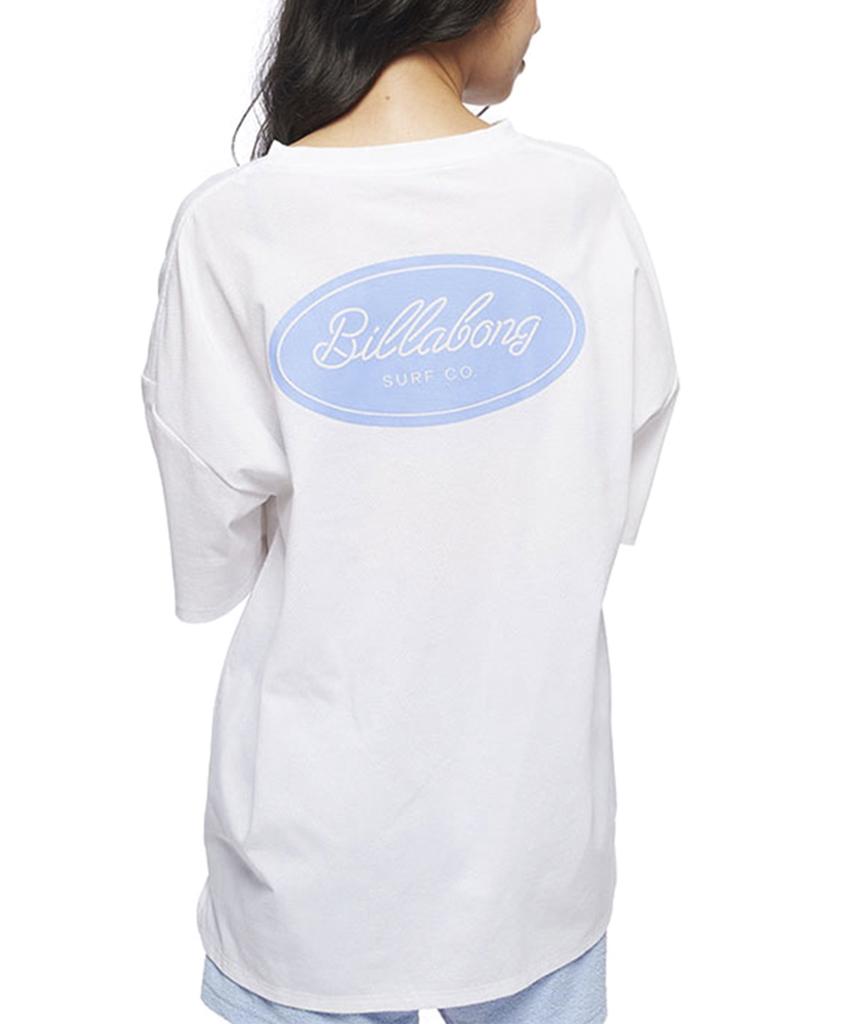BILLABONG Women'S Eclipse Logo Loose Fit Short Sleeve T-Shirt White