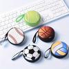 Creative Ball Pattern Coin Purse for Boys Girls Small Gift Fashion Change Purses Mini Wallets Zipper Storage Box