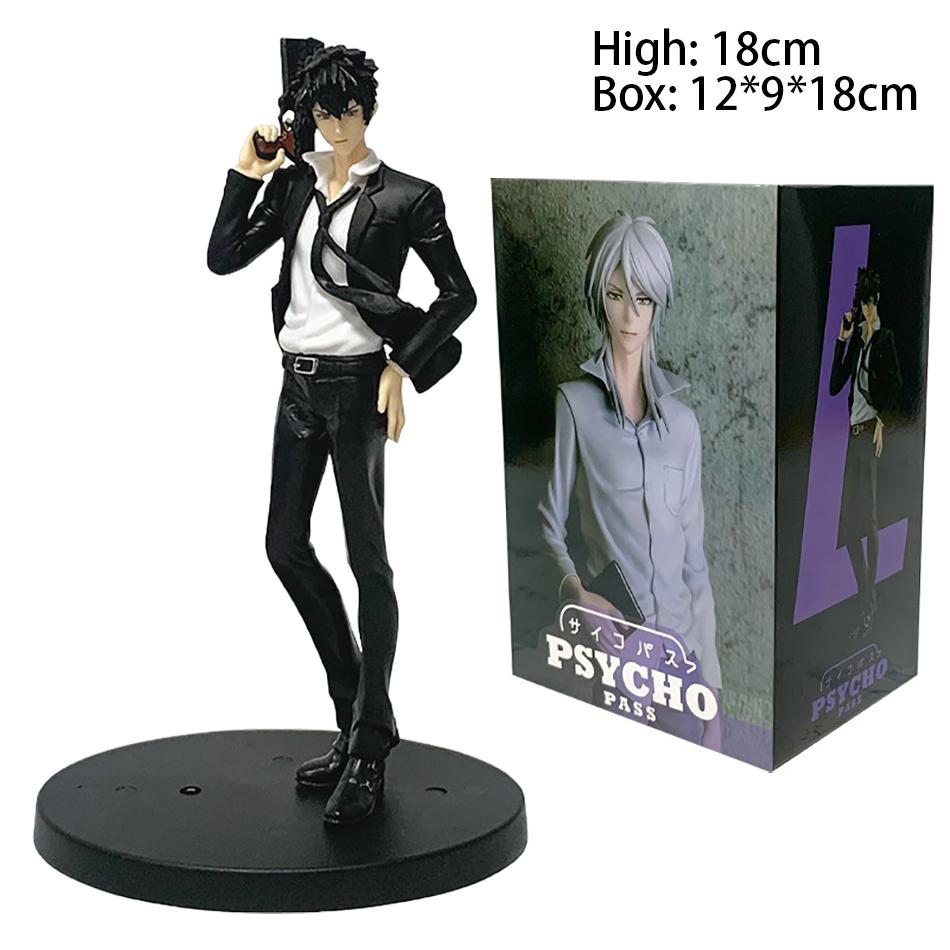 18cm Psycho-pass Psycho Pass Makishima Shougo Kougami Shinya Anime Pvc modelo 2Pcs figure escritorio periferia adornos muñe