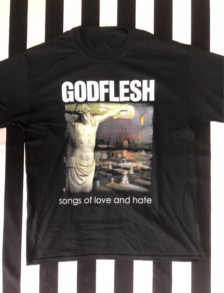 New Popular Godflesh Band Black T-Shirt Cotton Unisex T-Shirt S