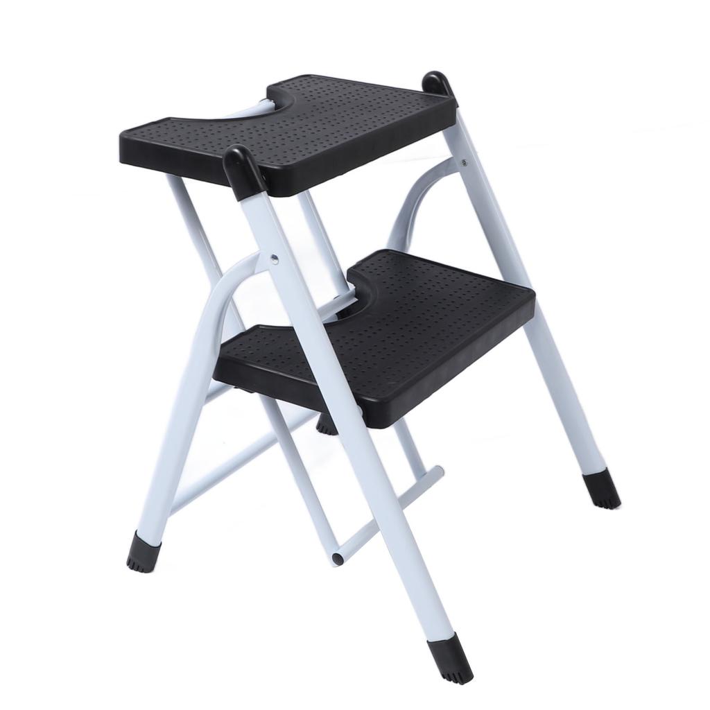 2 Step Ladder Folding Step Wide Pedal Lightweight Anti Slip Portable Collapsible 2 Stool Ladder