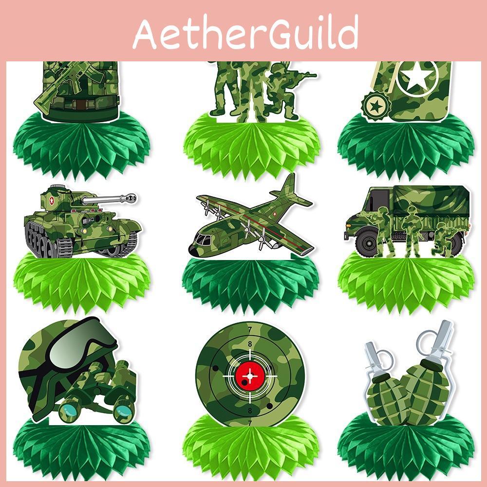 Honeycomb Style Military Tabletop Decor For Kids Party Venue Decorations Event