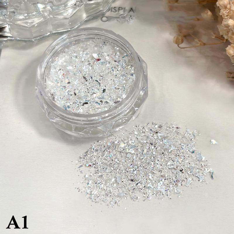 1Box Mini Sparkling Star Nail Glitter Sparkling Pentagram Nail Decoration Nail Salon Design Accessories DIY Nail Art Design