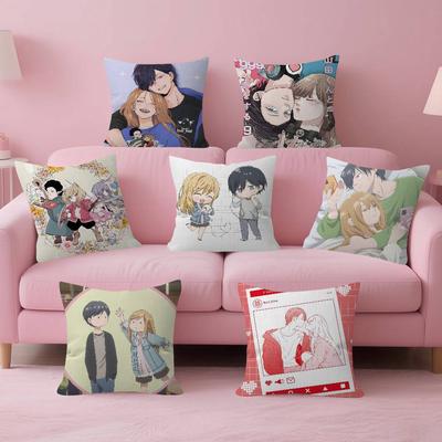 Anime My Love Story With Yamada-Kun At Lv999 Cushion Cover Inches Farmhouse Decor Home Throw Pillow Covers For Couch Decorations