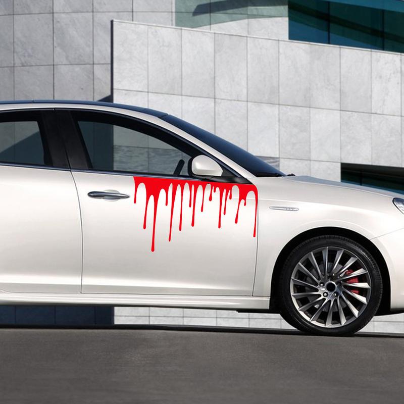 Halloween Blood Car Sticker Drip Blood Car Vinyl Sticker Self-adhesive Waterproof Blood Decal Stickers Car Body Decoration Decal