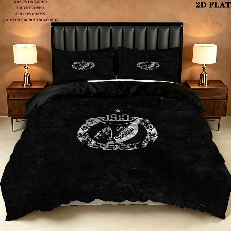 Rts Widzew D Pattern Bedding uilt Set uilt Cover Pillowcase Home Decoration Birthday Gift (1 * duvet cover + 2 * pillowcase without core)