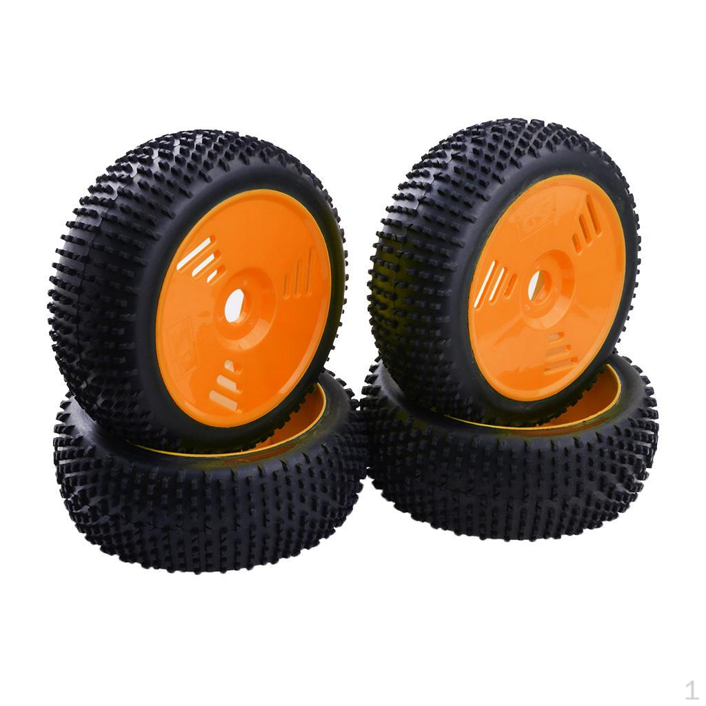 17 Wheel Rim & Rubber Tires 1/8 RC Car Buggy Tyre - 4 Pieces