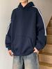 Men's Oversized Three Stripes Hoodie: Trendy Autumn Casual Wear