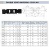 1pc Single Universal Joint Shaft Coupling Motor Connector DIY Steering U-joint 16x32x70mm Shaft Joint For CNC Parts