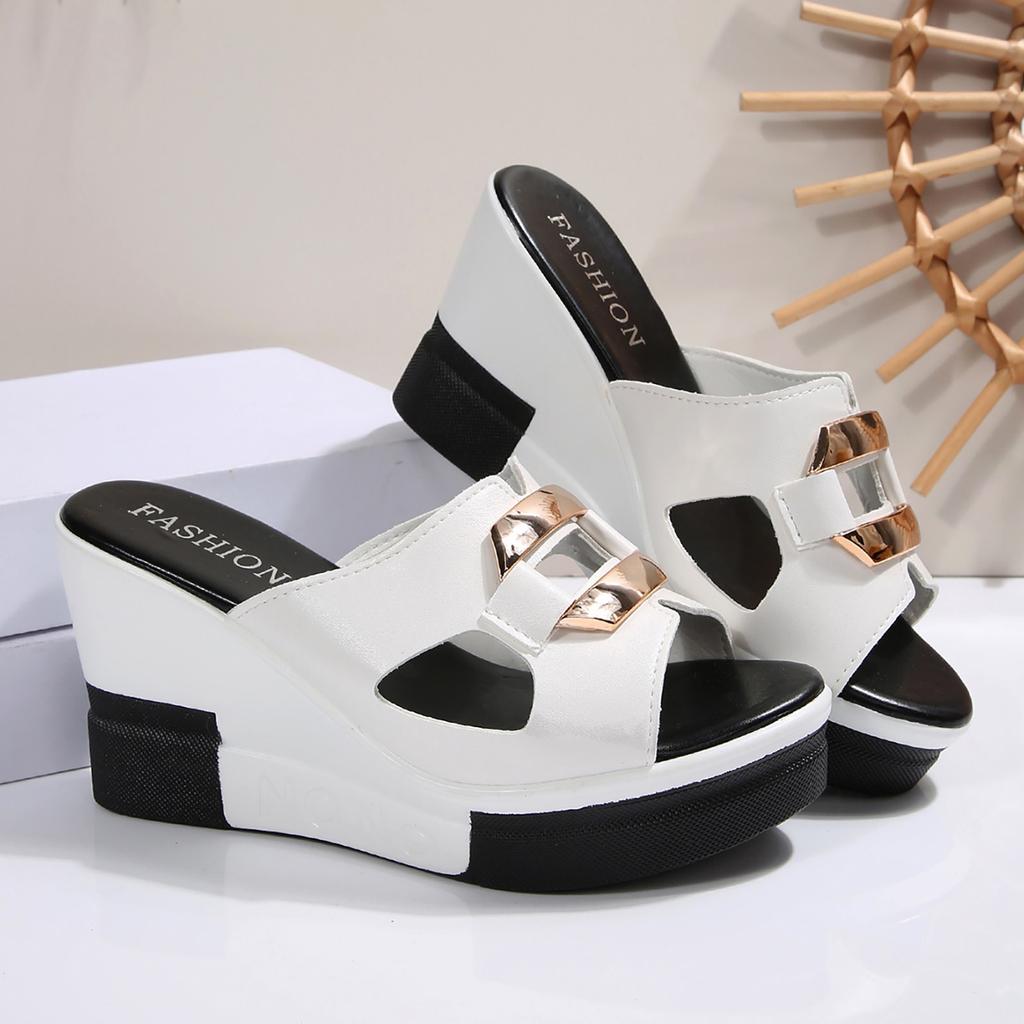 2026 New Improve Fashion Student Roman Lady Shoes Summer Wedge Thick Platform Women Sandals Slip On Versatile Sandalias Mujer