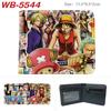 One Piece Anime Geldbörse Vollfarbdruck Zweifach faltbar Kartenhalter Studenten Anime Leder Geldbörse