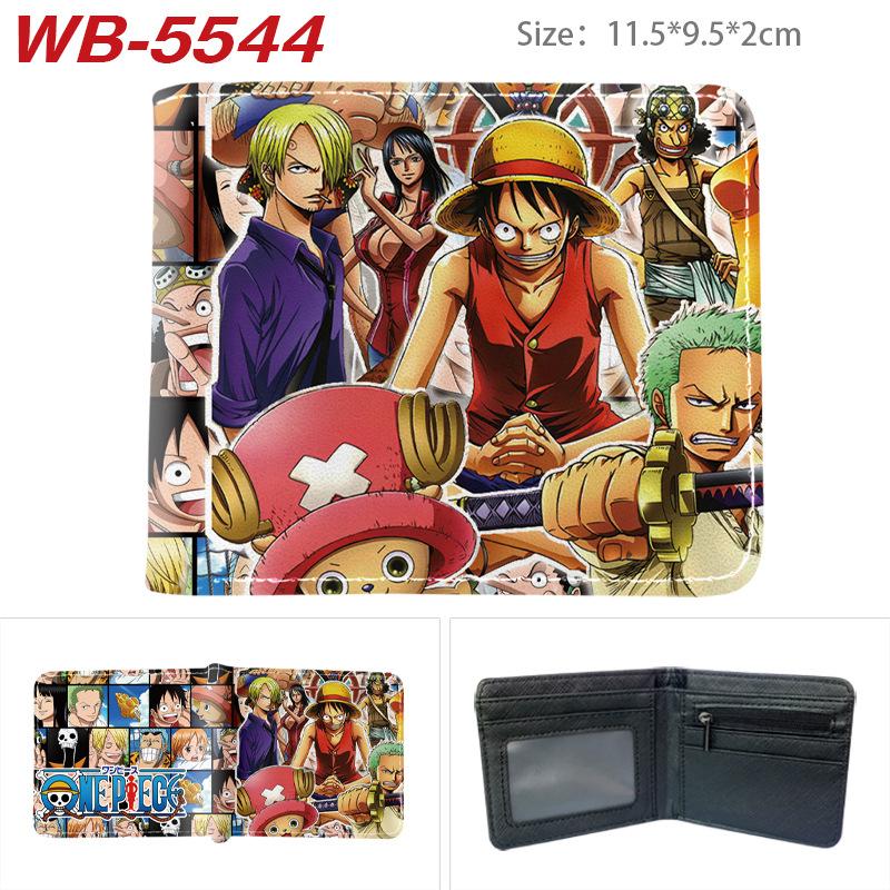 One Piece Anime Geldbörse Vollfarbdruck Zweifach faltbar Kartenhalter Studenten Anime Leder Geldbörse